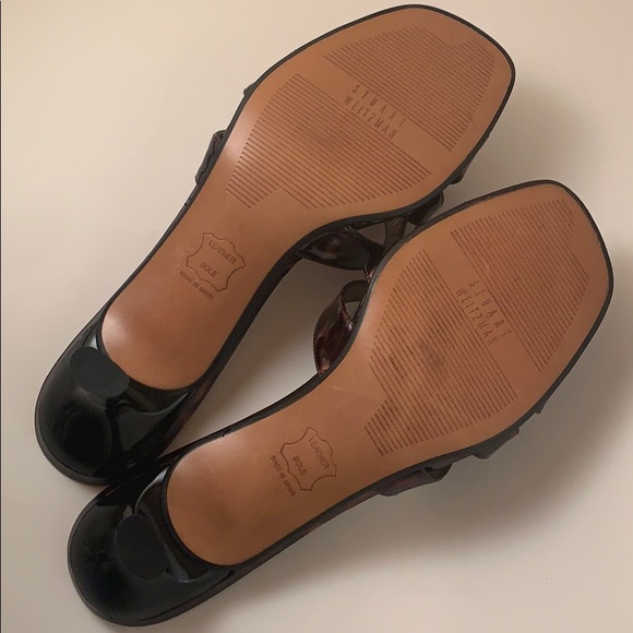 VTG Stuart Weitzman Tortoise Shell Bow Unique Heel - Picture 7 of 7